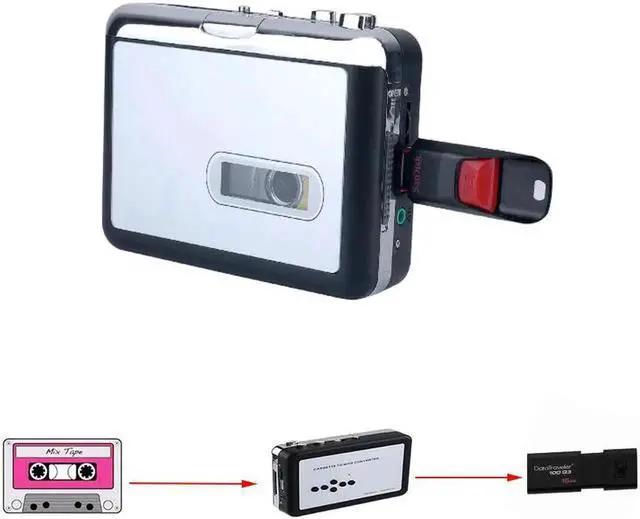 Main image of JAENFONG Cassette Player USB Walkman USB cassette capture to MP3 USB Cassette Capture Tape,USB Cassette to MP3 Converter