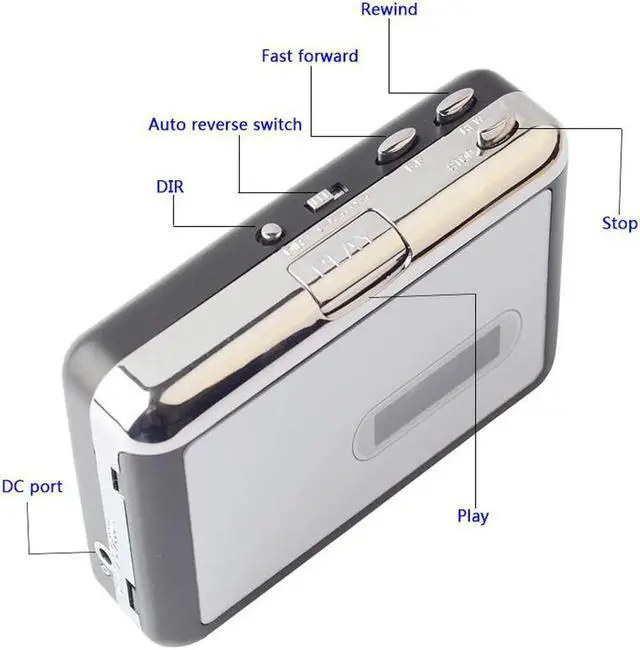 Alt view image 4 of 5 - JAENFONG Cassette Player USB Walkman USB cassette capture to MP3 USB Cassette Capture Tape,USB Cassette to MP3 Converter