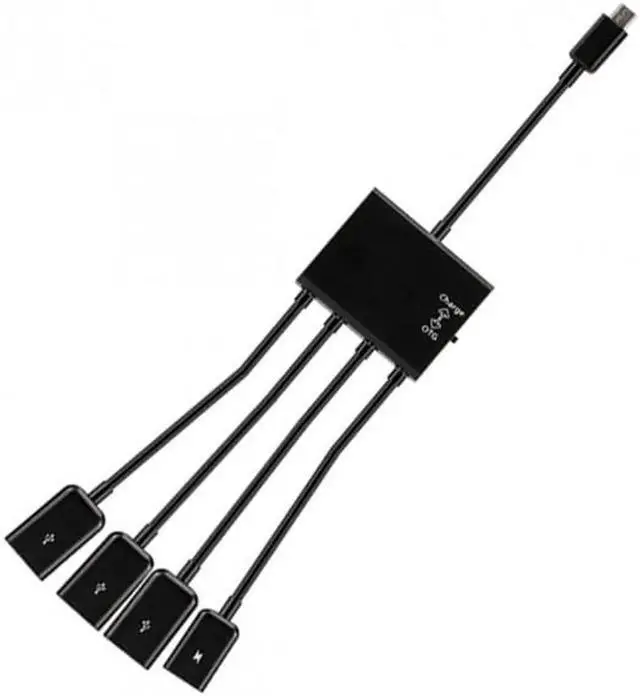 Alt view image 3 of 7 - JAENFONG USB Host OTG 3 Port Hub Adapter Cable with Power for Galaxy S5 i9600 Note3 N9000 Cell PhoneTablet