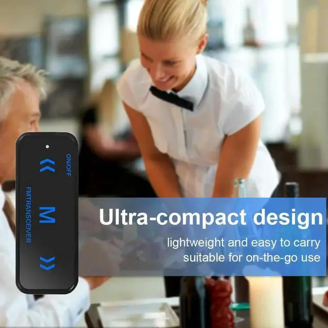 Alt view image 2 of 4 - Mini Walkie Talkie with Earpiece 400-480Mhz Two Way Radio 2W Handheld Walky Talky Long Range for Hair Salon Restaurant