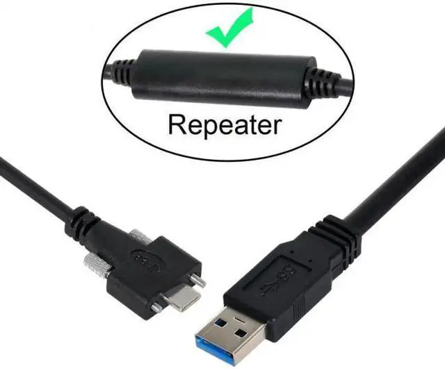 Alt view image 6 of 7 - JAENFONG USB 3.1 Type-C Dual Screws Locking to Standard USB3.0 Data Cable Mount Type for Camera Recorder