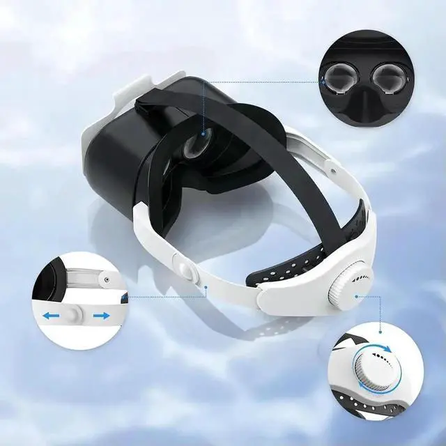 Alt view image 3 of 4 - VR Headset Virtual Reality Headset with Adjustable Lens & Strap Headband Eyeglasses for Switch & Switch OLED