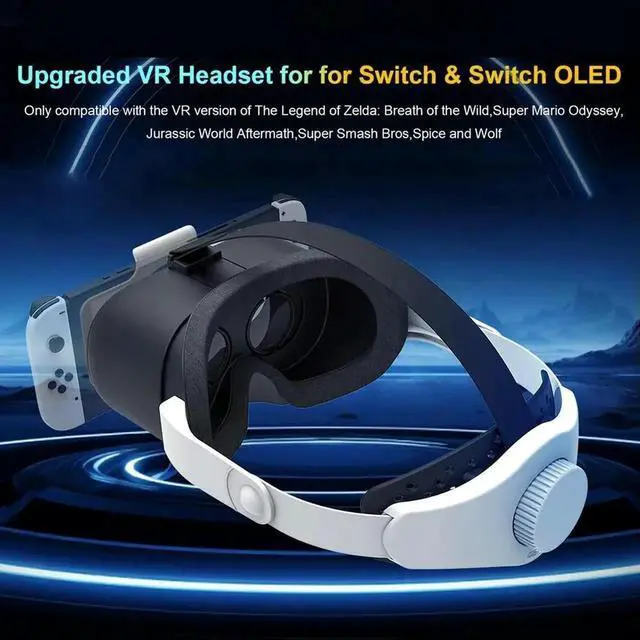 Alt view image 4 of 4 - VR Headset Virtual Reality Headset with Adjustable Lens & Strap Headband Eyeglasses for Switch & Switch OLED