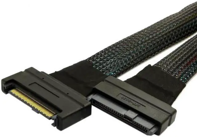 Alt view image 4 of 7 - JAENFONG NVME PCIe SSD Cable Male to Female Extension 50cm 68pin