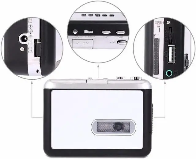 Alt view image 4 of 6 - JAENFONG Tape recorder,digitizing audio cassettes, convert analog cassette tape to mp3 in USB Driver directly no PC required