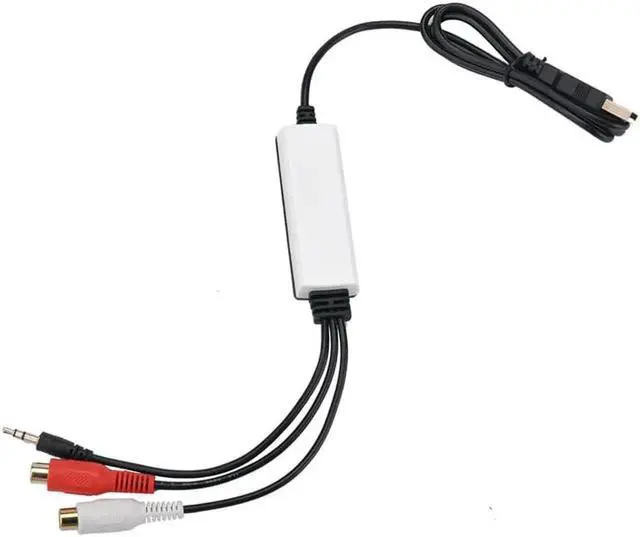 Alt view image 5 of 6 - JAENFONG USB Audio Capture Card Grabber for Vinyl Cassette Tape Analog Audio To Digital MP3 Converter,for Phono Tape Player for Mac Win10