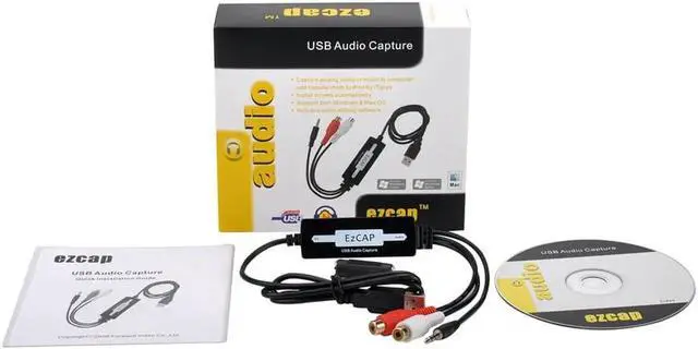 Alt view image 2 of 4 - JAENFONG usb2.0 audio digitizer, record audio From cassette , VCR's,tape, walkman, Camcorders, Hi8 to digital MP3 format Wins MAC linux