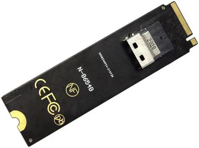 Alt view image 7 of 7 - JAENFONG M-Key NVME to U.2 U2 Kit SFF-8639 to SFF-8654 Slimline SAS PCIe SSD Adapter for Mainboard