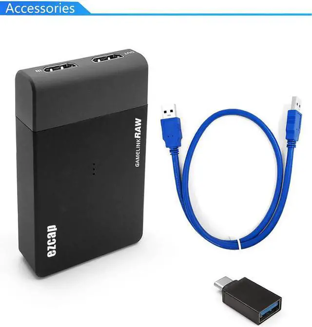 Alt view image 3 of 6 - JAENFONG Ezcap321A USB 3.0 HD Game Capture Card Live Streaming Box 4K 30hz 1080P 120fps 60fps Video Recording TV Loop Mic Input