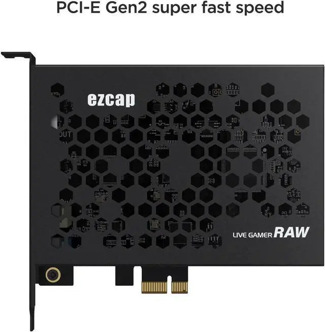 Alt view image 5 of 6 - JAENFONG Ezcap 4K@30fps 1080p@120fps Live Streaming HDMI PCI-E for PS4,PS5,XBOX Camcorder Camera Game Record Video Capture Card Line In