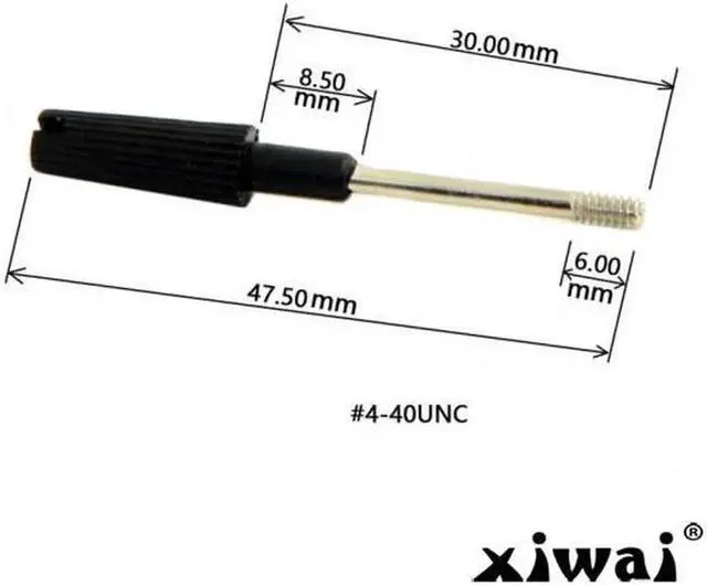 Alt view image 2 of 3 - JAENFONG 30pcs Thumb Screws #4-40 UNC 47mm Length Stainless Steel Overmold for Computer Cable