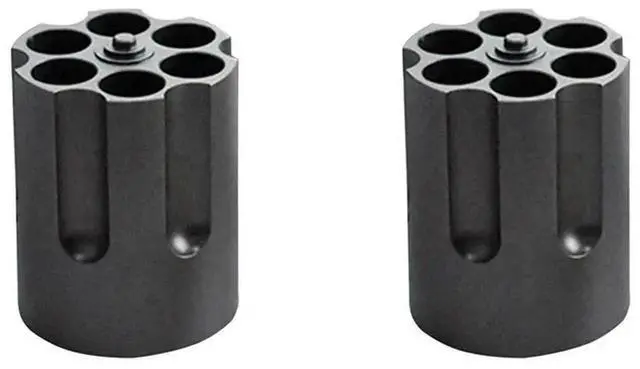 Alt view image 3 of 4 - 2X Revolver Pen Holder With 6 Slot Cylinder Design Heavy Duty Non-Slip Aluminum Alloy Office Creative Ornament