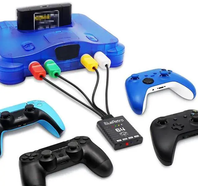 Alt view image 3 of 7 - Controller Adapter Bluetooth-compatible Multiplayer Wireless Controller Adapter Wireless Controller Adapter for N64 Console