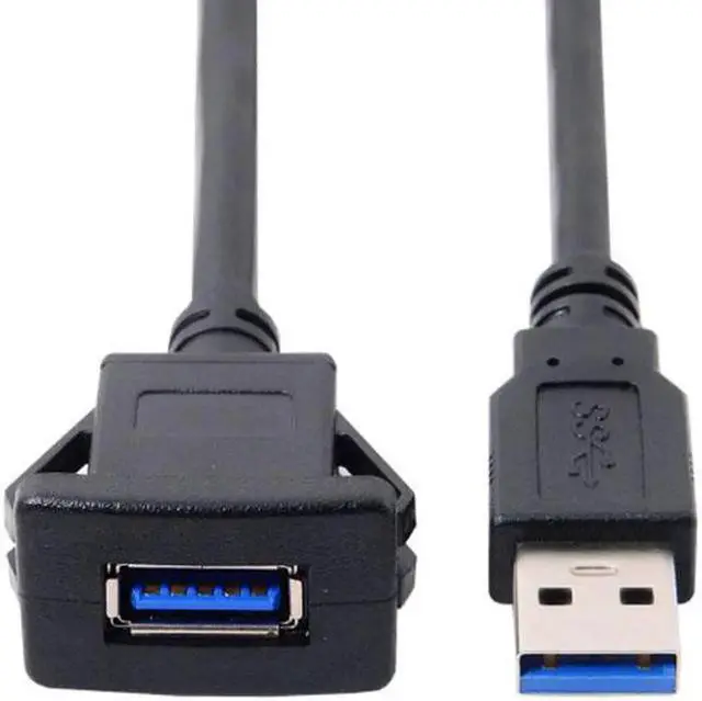 Main image of JAENFONG 1m Waterproof Single USB 3.0 Extension Latch Mount Car AUX Cable for Dashboard Panel