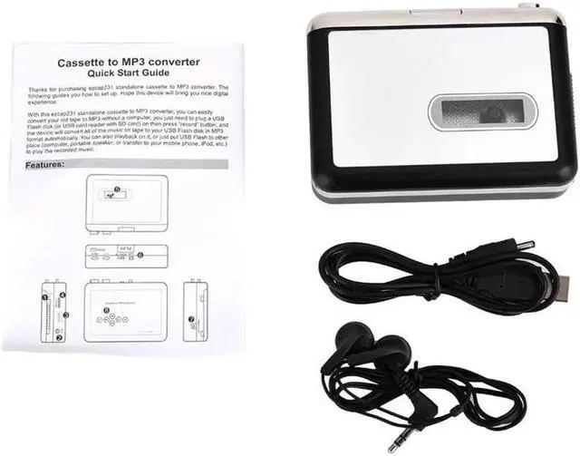Alt view image 5 of 6 - JAENFONG USB Cassette Tape to MP3 Converter USB Cassette Capture Walkman Tape Player Convert Tapes to USB Flash Drive No need PC