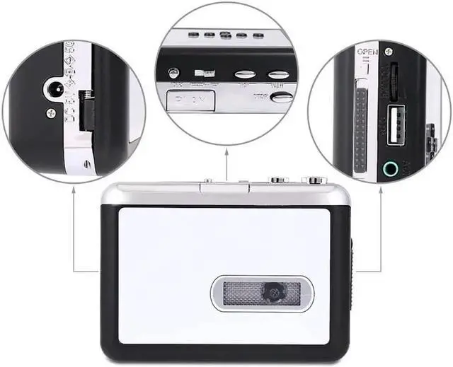 Alt view image 4 of 4 - JAENFONG USB Cassette Tape Music Audio Player to MP3 Converter USB Cassette Player Capture Recorder to USB Flash Drive