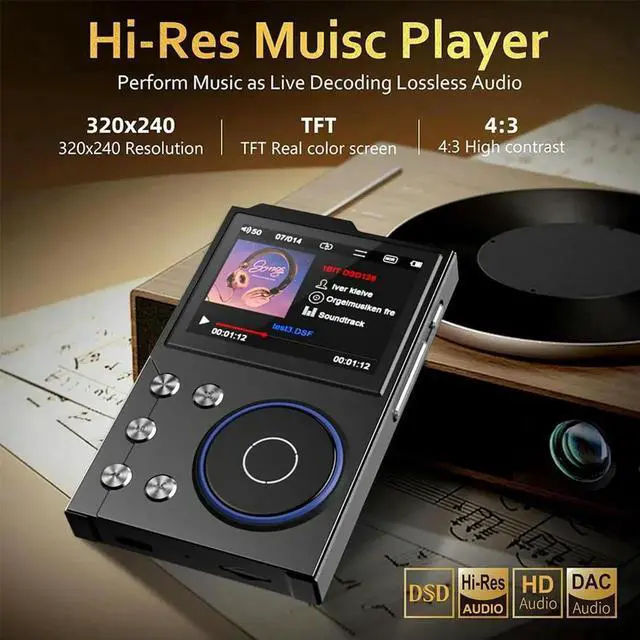 Alt view image 3 of 4 - HiFi MP3 Player Lossless DSD Audio Music Player Music Player HiFi Lossless Audio Player Support Up To 256GB