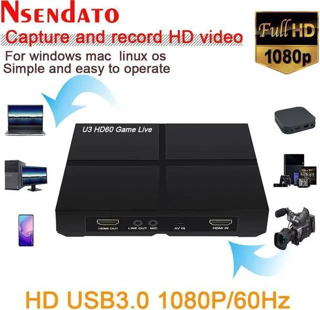 Main image of JAENFONG ezcap 263 1080P U3 USB HDMI AV Video Capture Card AV HDMI to USB 3.0 Video Grabber Recording adapter for OBS HD Game Live Stream