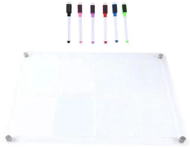 Alt view image 4 of 4 - Fridge Calendar Acrylic Whiteboard Weekly Planner Transparent Magnetic Erase Magnetic Easy To Use A