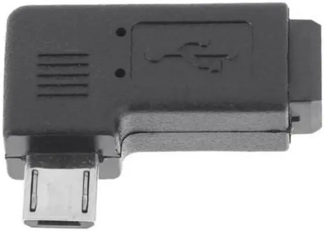 Alt view image 7 of 7 - JAENFONG 90 Degree Left Angled MINI USB Female to Micro USB Male Data Sync Power Adapter