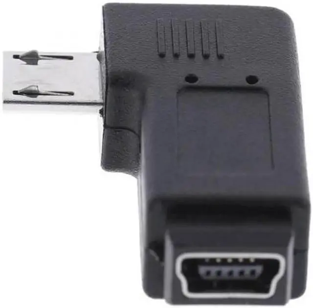 Main image of JAENFONG 90 Degree Left Angled MINI USB Female to Micro USB Male Data Sync Power Adapter