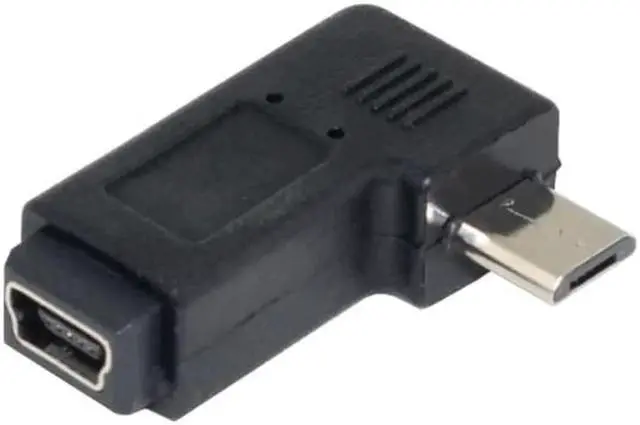 Alt view image 6 of 7 - JAENFONG 90 Degree Left Angled MINI USB Female to Micro USB Male Data Sync Power Adapter