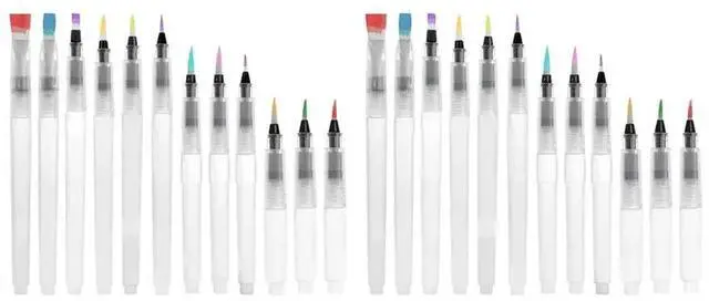 Main image of 24 PCS Water Color Brush Pen Set, Watercolor Paint Pens, Water Color Water-Base Markers, Water Soluble Colored Pencil