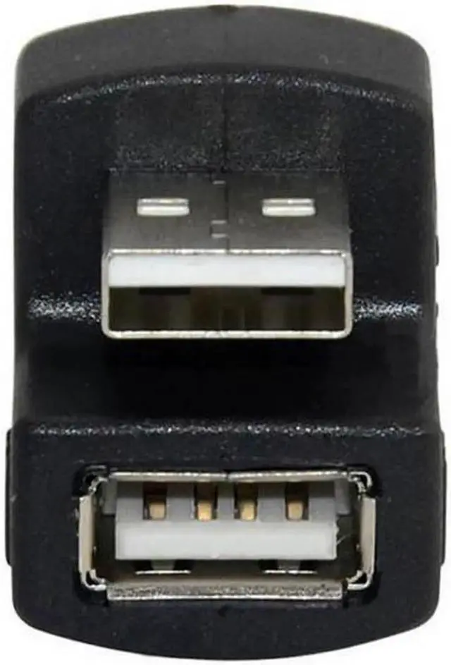 Alt view image 2 of 7 - JAENFONG 1 Set UpDown Angled USB 2.0 Adapter A Male to Female Extension 180 Degree Black