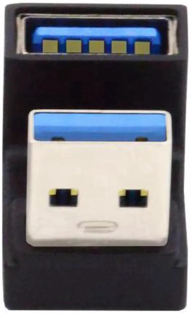 Alt view image 6 of 6 - JAENFONG 10Gbps USB3.0 Male to Female Extension Power Data Video Adapter Opposite U Shape Back Angled