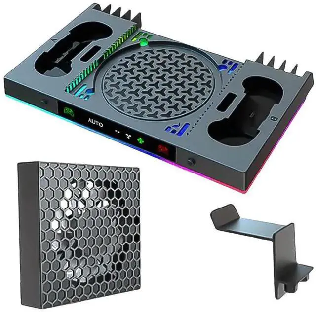 Main image of RGB Charging Dock with 3-Levels Fan Cooling Fan Base with Game Discs Card Slot Game Controller Handle Charger for Xbox Series X