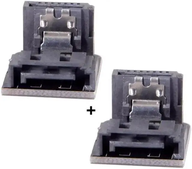 Main image of JAENFONG SATA 7Pin Female to 7pin Male 90 Degree Down Angled Adapter Mainboard Motherboard for Desktops SSD HDD