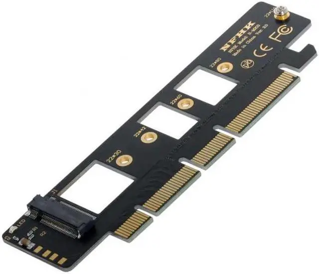 Alt view image 4 of 6 - JAENFONG NGFF M.2 M-key NVME AHCI SSD to PCI-E 3.0 16x 4x Adapter for 110mm 80mm SSD
