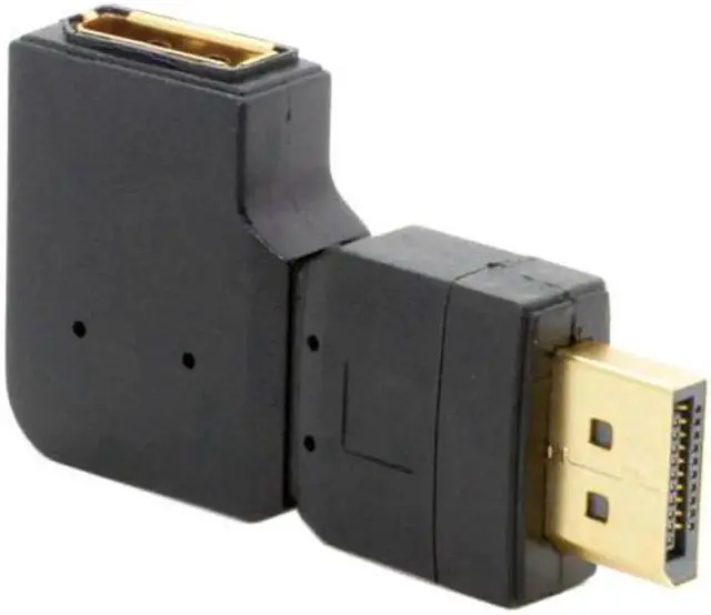 Alt view image 3 of 7 - JAENFONG Right Angled 90 Degree DisplayPort Male to Female Extension Adapter Standard DP 4K