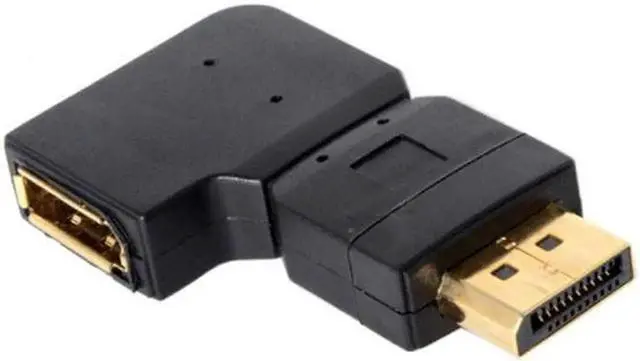 Alt view image 5 of 7 - JAENFONG Left Angled 90 Degree DisplayPort Male to Female Extension Adapter Standard DP 4K