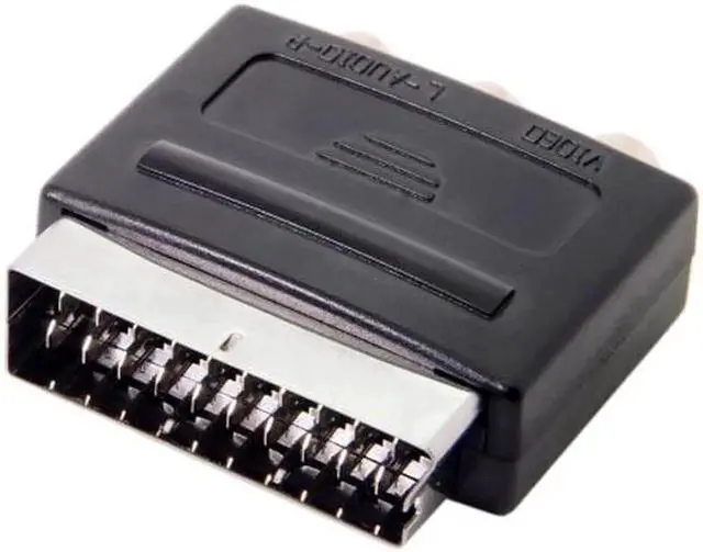 Alt view image 4 of 7 - JAENFONG Audio Video Composite 3 RCA AV to Scart 21pin Adapter for Microsoft XboxEurope HDTV