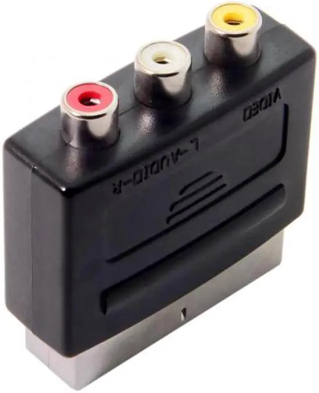Alt view image 6 of 7 - JAENFONG Audio Video Composite 3 RCA AV to Scart 21pin Adapter for Microsoft XboxEurope HDTV
