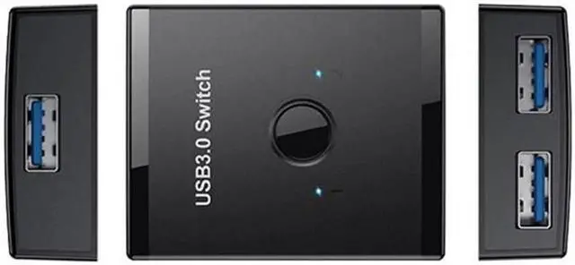 Alt view image 5 of 7 - JAENFONG USB 3.0 Bidirectional Switch Selector 2 to 1 PCs Sharing or 1 to 2 Hub for Keyboard Mouse Scanner Printer