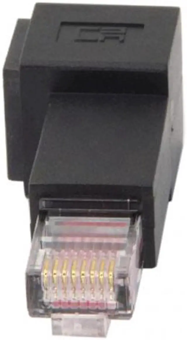 Alt view image 5 of 6 - JAENFONG Right Angled 90 Degree 8P8C FTP STP UTP Cat 5e Male to Female Lan Ethernet Network Extension Adapter