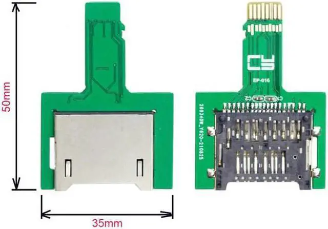 Alt view image 3 of 7 - JAENFONG TF Micro SD Male Extender to SD Card Female Extension Adapter PCBA SD/SDHC/SDXC UHS-III UHS-3 UHS-2