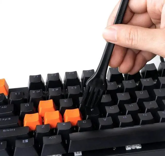 Alt view image 6 of 6 - New Keycap Puller Switch Puller Stainless Steel Keycap Removal Tool with 2 Pcs Keyboard Cleaning Brush for Mechanical Keyboard