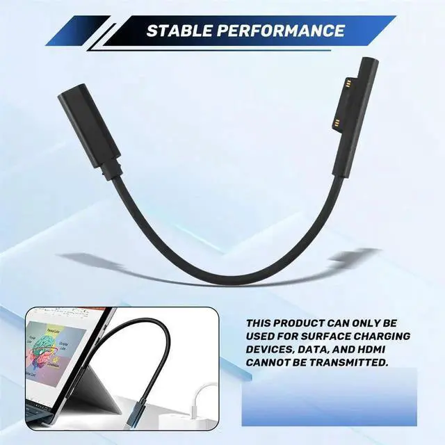Alt view image 5 of 5 - For SURFACE Connect to USB-C Charging Cable Compatible for SURFACE Pro7 Go2 Pro6 5/4/3 Laptop1/2/3 & for SURFACE Book