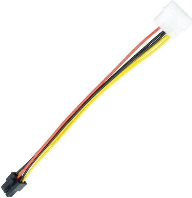 Alt view image 2 of 3 - 2pcs IDE 4pin Male to 6pin Female Graphics Card Power Supply cable Extension Conversion PCIe PCI-e Adapter