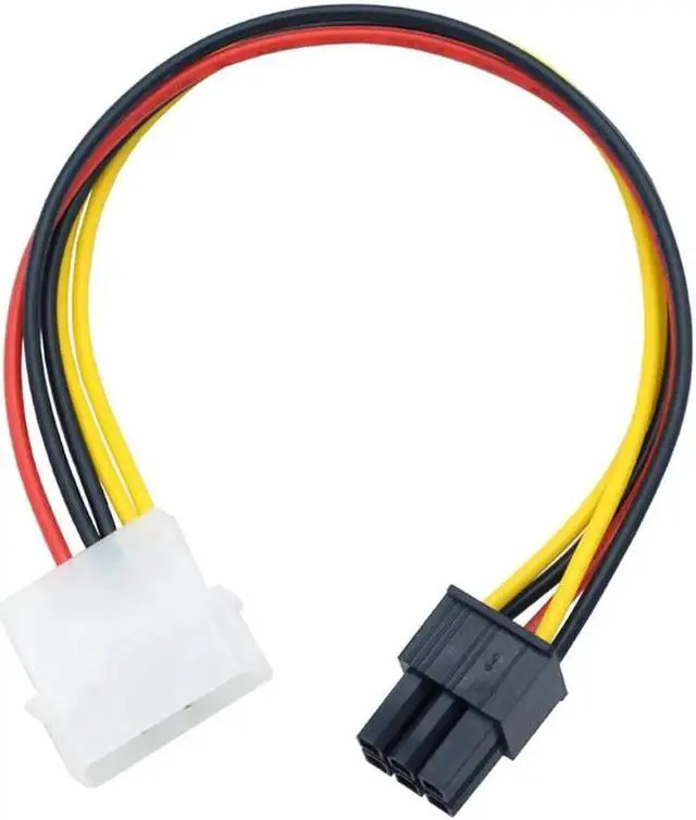 Main image of 2pcs IDE 4pin Male to 6pin Female Graphics Card Power Supply cable Extension Conversion PCIe PCI-e Adapter