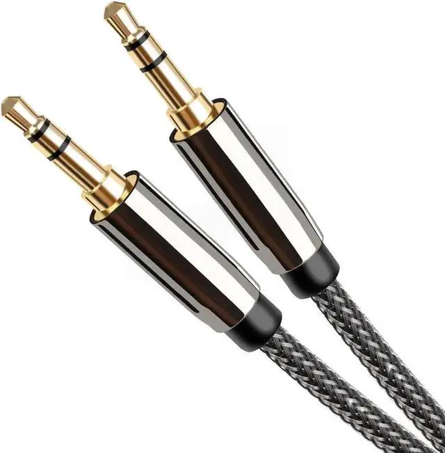 Main image of JAENFONG AUX Cable, 3.5mm Nylon Braided Stereo AUX Cable Male to Male Hi-Fi Sound AUX Cord Auxiliary Audio Cable for Car, Headphone, Speaker, Home Stereo, iPhone, Echo(3.3 Feet / 1 Meter)