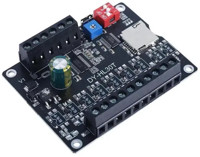 Main image of JAENFONG 30W MP3 Voice Playback Module DY-L30T 9 Trigger Music Player Power Amplifier Board TF Card 32G Max WAV DC 12V 24V MP3 A-AB01