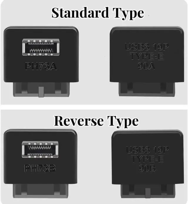 Alt view image 3 of 3 - JAENFONG USB 3.2 Gen 1 to USB 3.2 Gen 2 Header Adapter, USB 3.1 Type-E Key-A to USB 3.0 20 Pin Header Converter for Type C Motherboard (Standard Type)