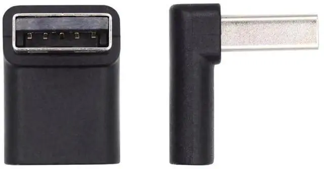 Main image of JAENFONG Type C USB-C Female Up Angled 90 Degree to USB 3.0 A Male Data Adapter for Desktop Laptop