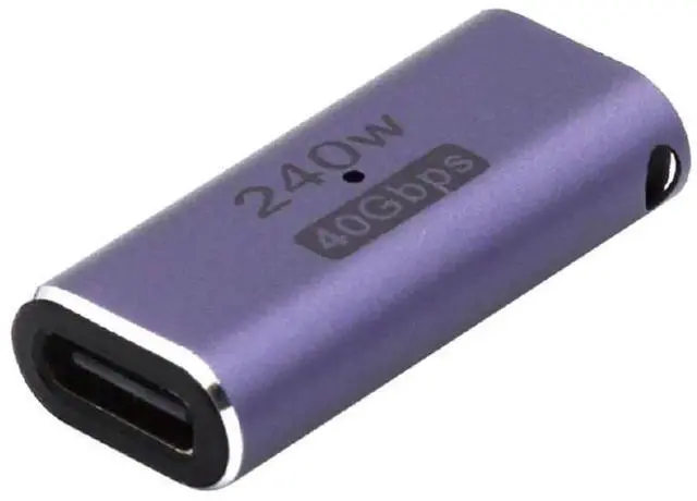 Main image of JAENFONG USB4 240W 40Gbps 8K 60Hz Adapter, Type C Male to Female 240W Power 40Gbps Data 8K Video Adapter for NS Phone Laptop (Female to Female)