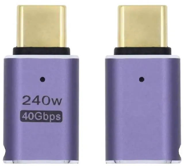 Alt view image 5 of 7 - JAENFONG USB4 240W 40Gbps 8K 60Hz Adapter, Type C Male to Female 240W Power 40Gbps Data 8K Video Adapter for NS Phone Laptop (Male to Female)