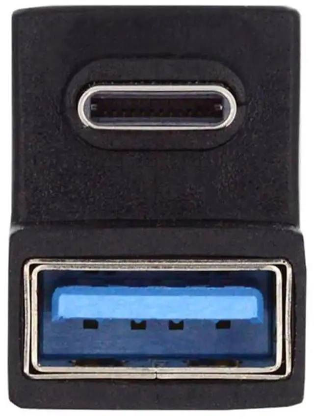 Alt view image 5 of 7 - JAENFONG 180 Degree Up & Down Angled Type-C USB-C OTG to USB 3.0 Female Extension Adapter for Cell Phone & Tablet